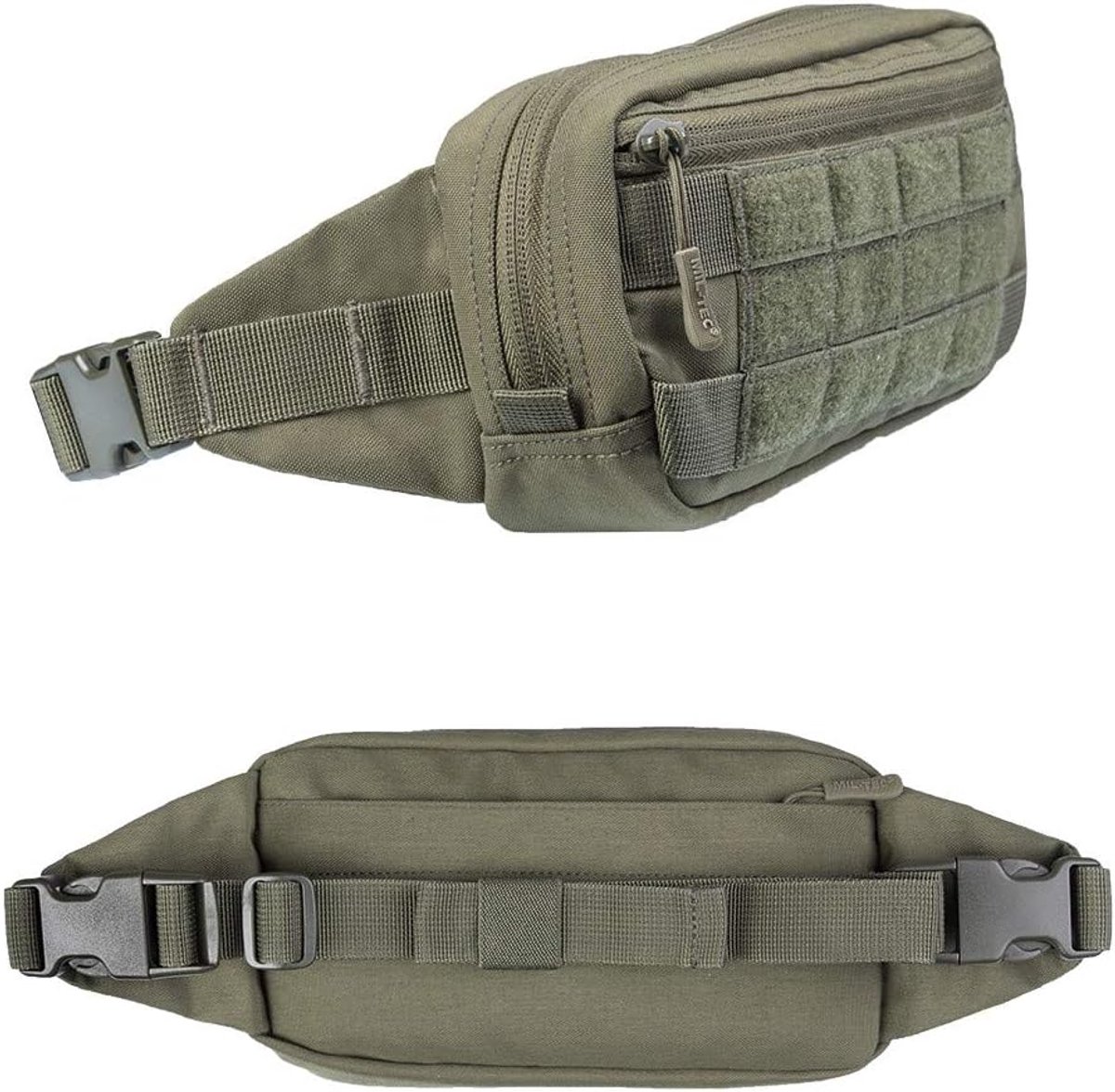 Thijox - Mil-Tec Heuptas Grote Uitvoering Dark Coyote - Praktische Heuptas met Molle-systeem, 2-weg Ritssluiting, Ideaal voor Camping, Outdoor, Reizen