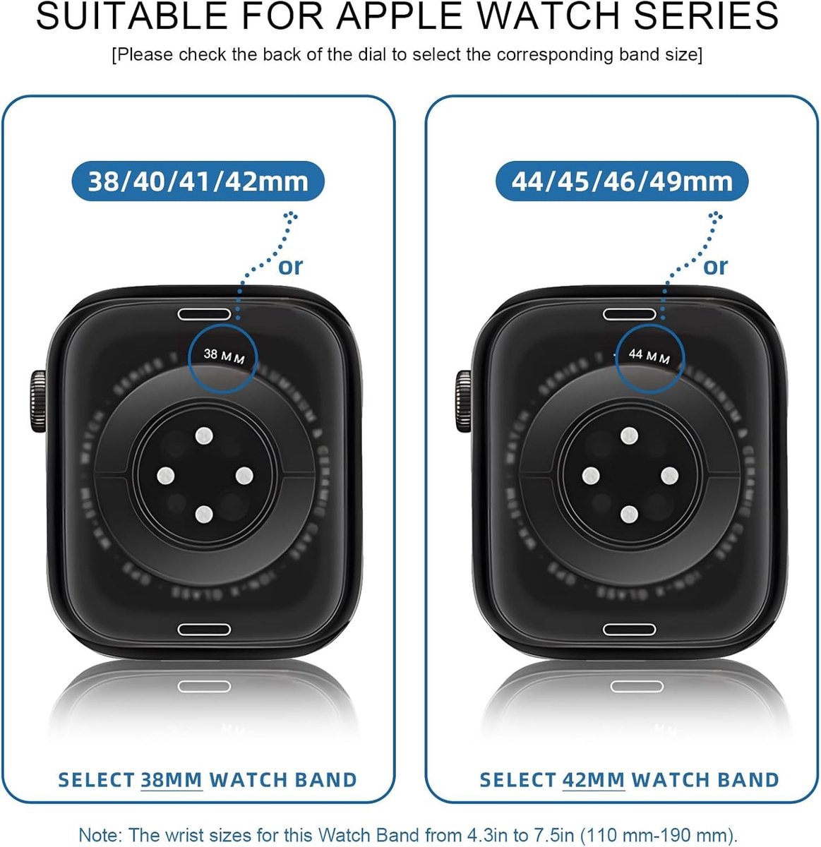 Leren Horlogeband Geschikt voor Apple Watch 38mm tot 49mm, Vervangende Strap voor iWatch Series 1 tot 10, Comfortabel en Duurzaam Design