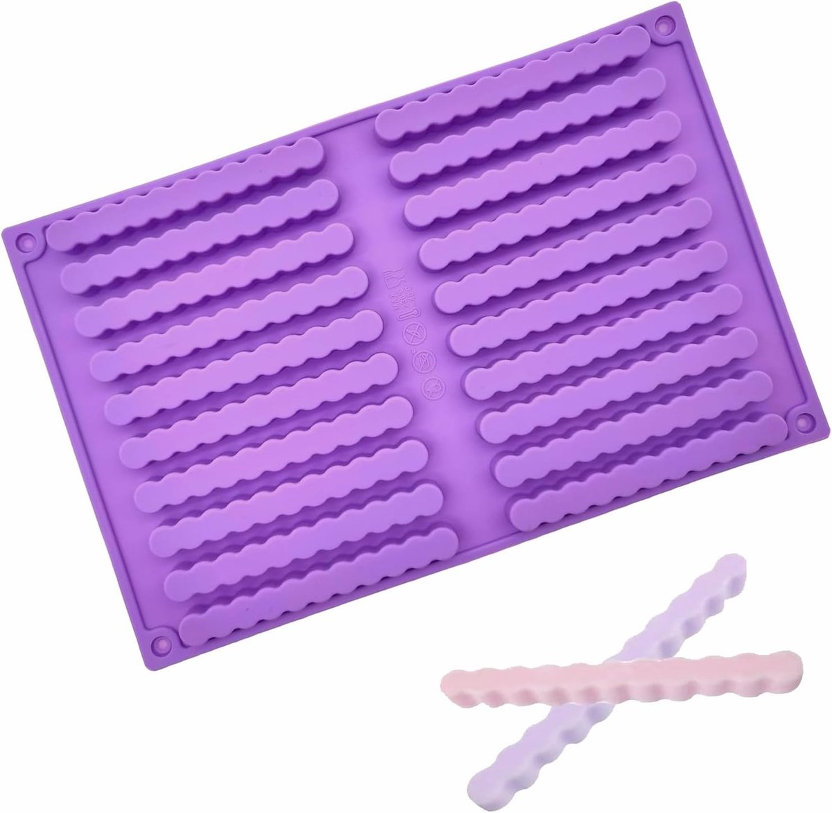Thijox - Bakmat Hondenkoekjes Siliconen 20 Strips Herbruikbaar voor Hondenlekkernijen - Doe-Het-Zelf Hondenkoekjes Bakmat voor Gezonde Snacks