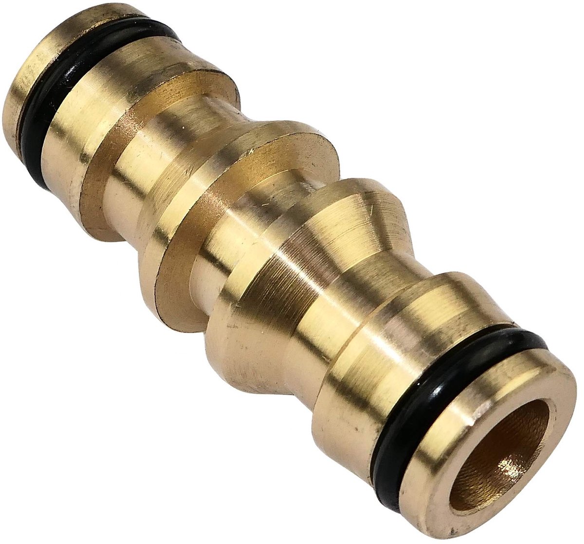 Dailygoods - Tuinslangaansluitkoppeling - Dubbele snelkoppeling - Vermessingd staal - 1/2 inch - Betrouwbaar en duurzaam - Geschikt voor bewatering -...