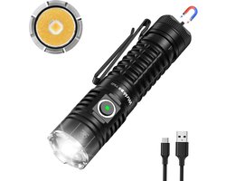 Thijox - Wurkkos TS22 Oplaadbare Led-zaklamp 4800 Lumen, Waterdicht IPX68, 6 Helderheidsmodi, Tactische Zaklamp voor Camping, Outdoor, Noodgevallen, C