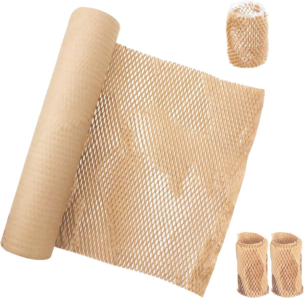 Thijox - Honingraatpapier Verpakkingsmateriaal 30 cm x 30 m - Kraftpapier Rol voor Cadeauverpakkingen, Verzending van Serviesgoed en Kwetsbare Voorwer