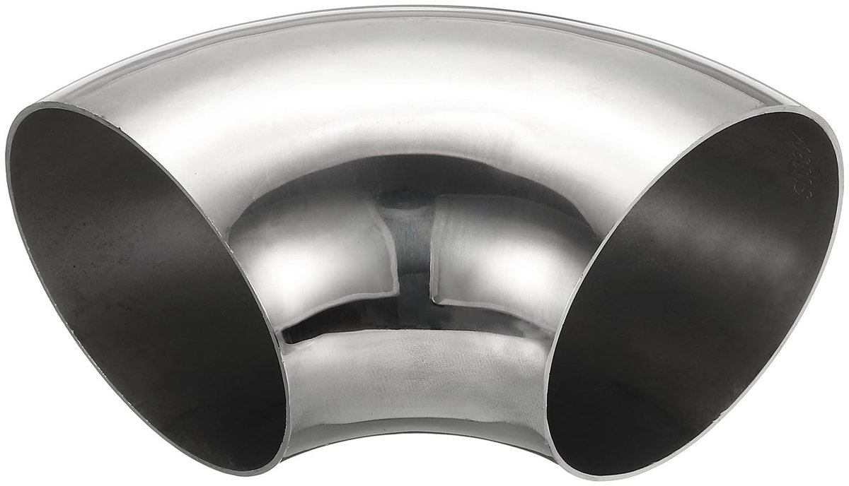 Dailygoods - PATIKIL 1 stuk roestvrijstalen buisbocht, 90 graden boog, 80 mm, OD-staal, uitlaatpijpconnector roestvrij stalen boog, 304 roestvrij staal, buis voor uitlaatpijp, trapleuning, auto, HVAC
