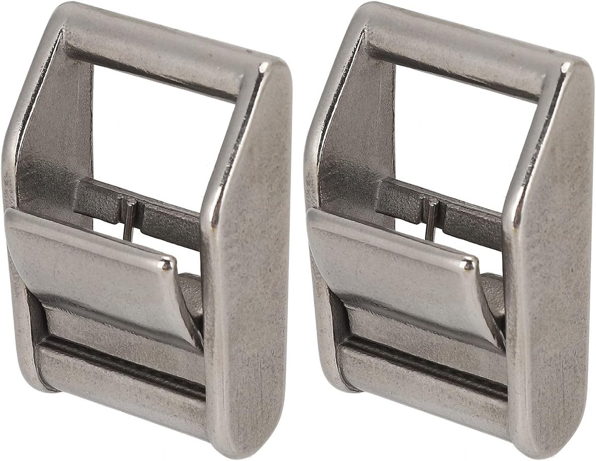 Duurzame RVS Drukgespen voor Spanbanden - 2 Stuks, 27mm Heavy Duty Bevestigingsmaterialen voor Lading en Transport