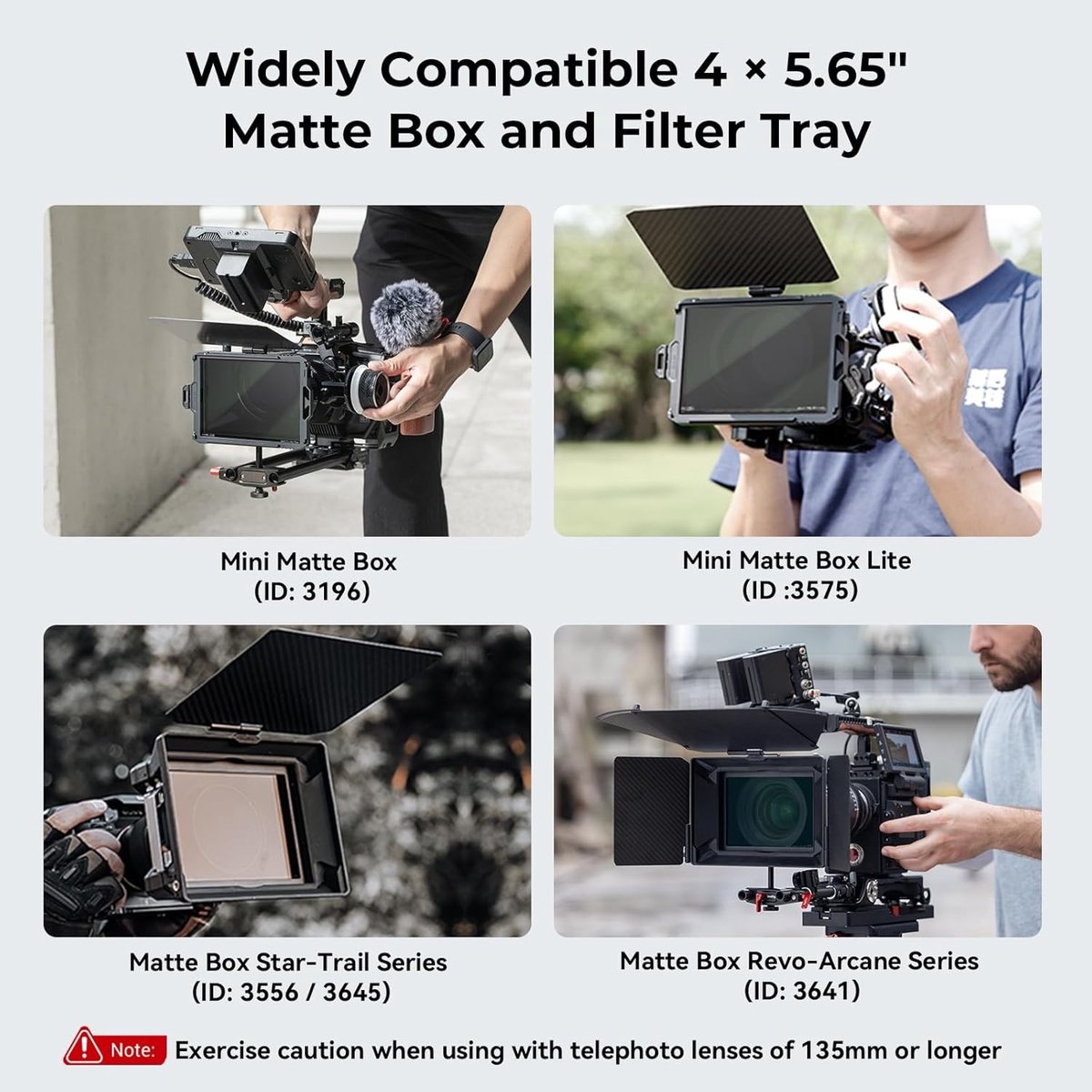 4 x 5.65" Zwart Diffuus Filter 1/4" voor Dromerige Film Effecten, 4mm Dikte, Geschikt voor Matte Boxen