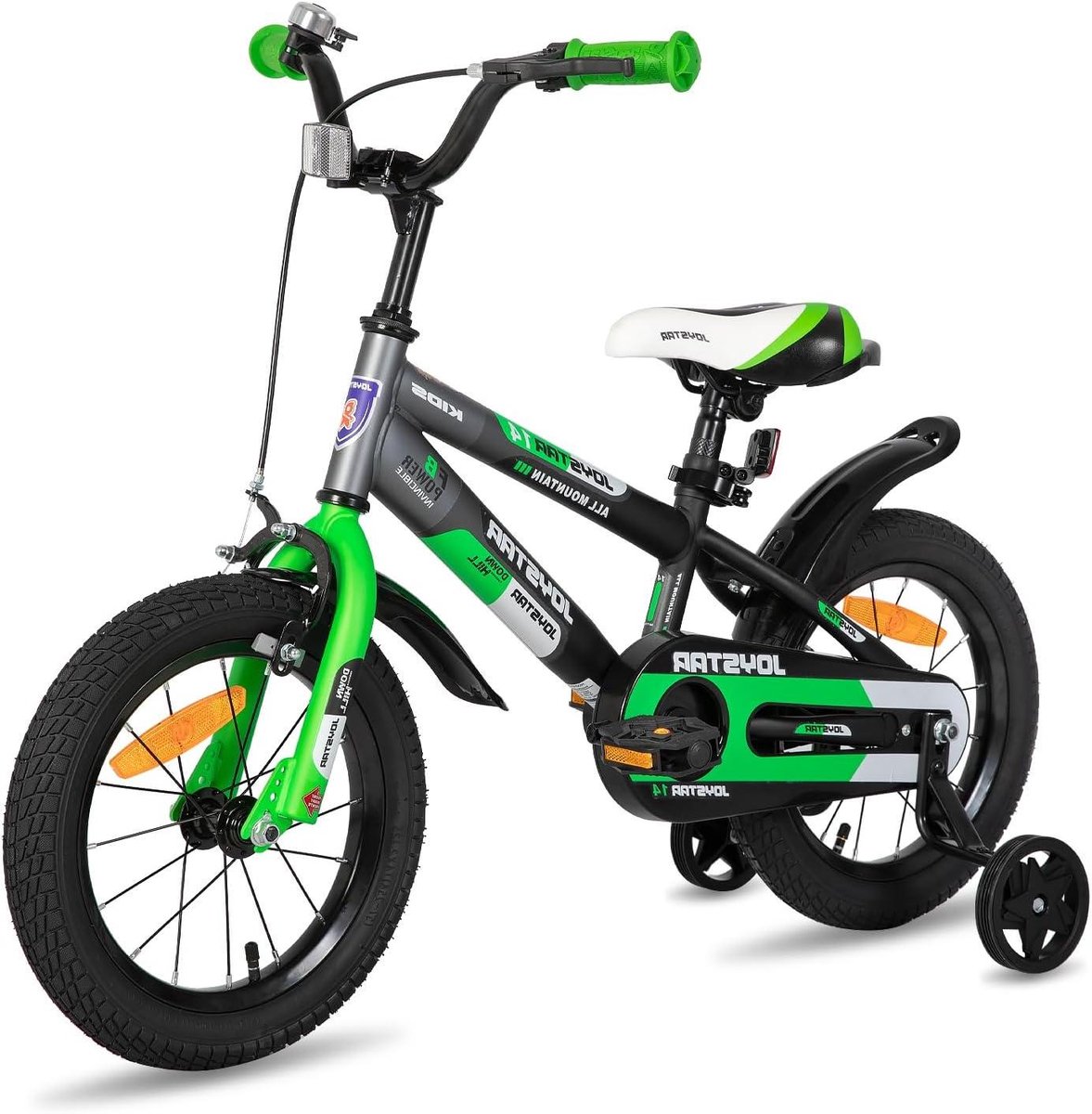 Kinderfiets - Jongensfiets Meisjesfiets - Buiten Spelen - Met Zijwieltjes - 16 Inch - Groen