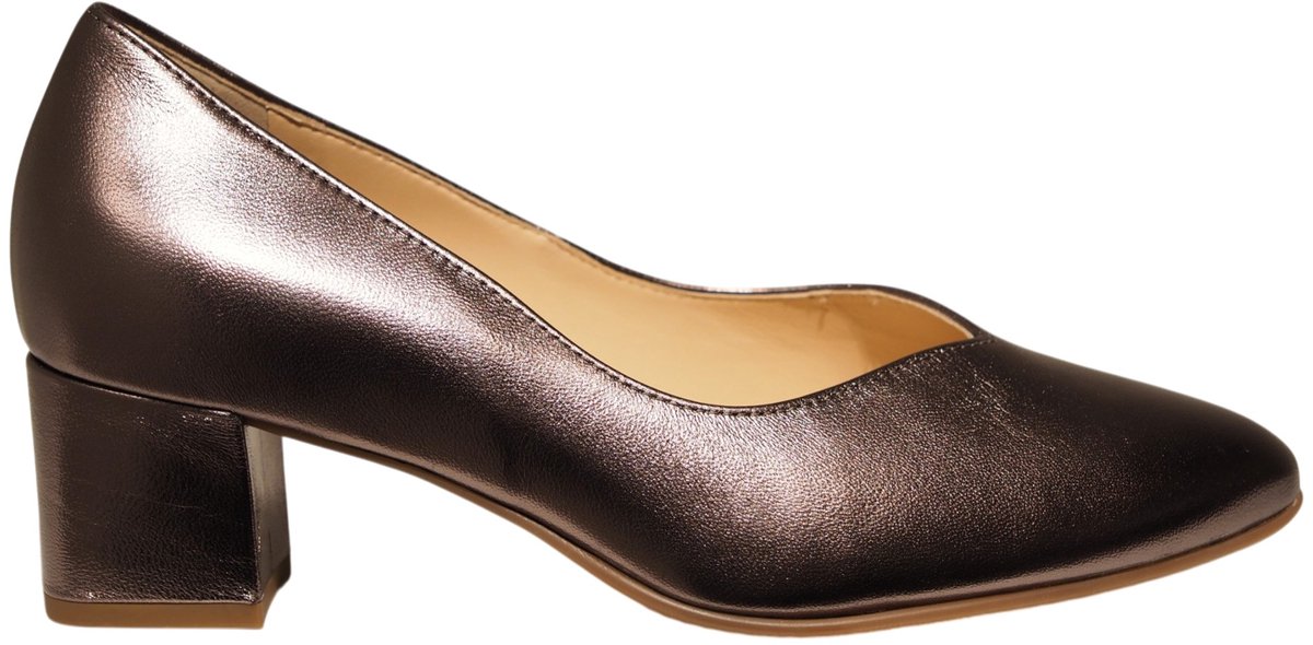 Hassia bronskleurige leren dames pumps