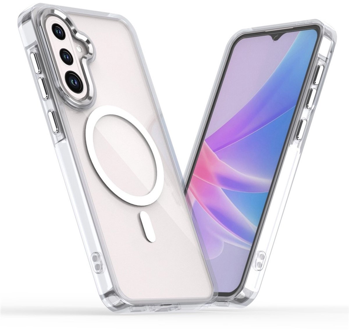 Coverup Hoesje - Geschikt voor Samsung Galaxy A57 Hoesje - Coverup Clear TPU Back Cover - MagSafe Compatible - Wit