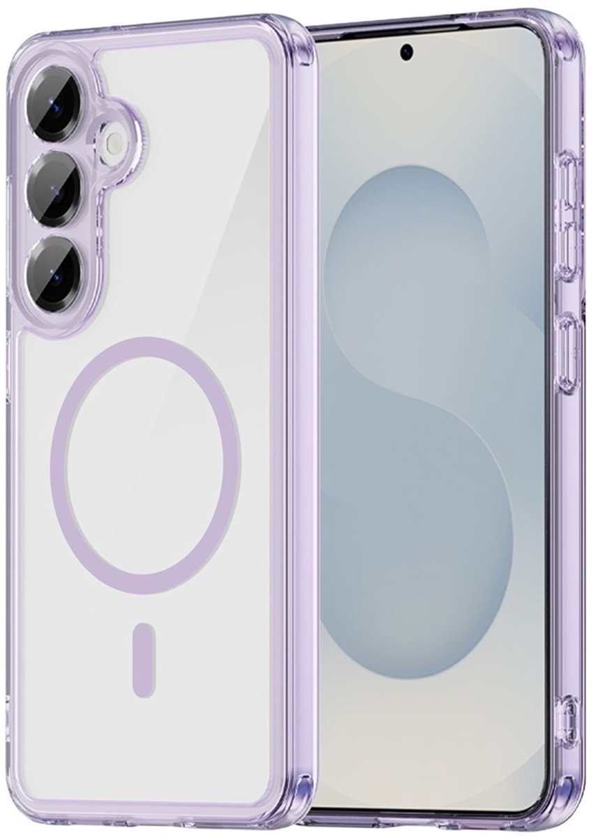 Coverup Hoesje - Geschikt voor Samsung Galaxy S25 Hoesje - Coverup Clear TPU Back Cover - MagSafe Compatible - Paars