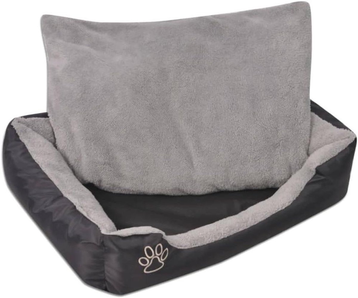 Hondenmand - Hondenmand met kussen - Comfortabel slapen - Waterafstotend materiaal - Maat S - Zwart