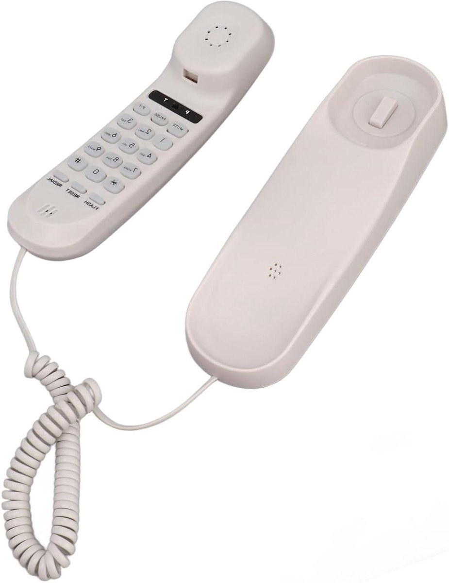 Vaste Telefoon - Hotel Telefoon - Thuis Kantoor - Ruimtebesparend Ontwerp - 22 x 8 x 7 cm - Wit
