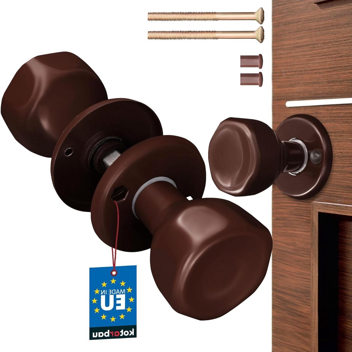Deurknop - Deurklink Deurkruk - Veilige Deuropening - Ergonomisch Ontwerp - 45x45 mm - Bruin