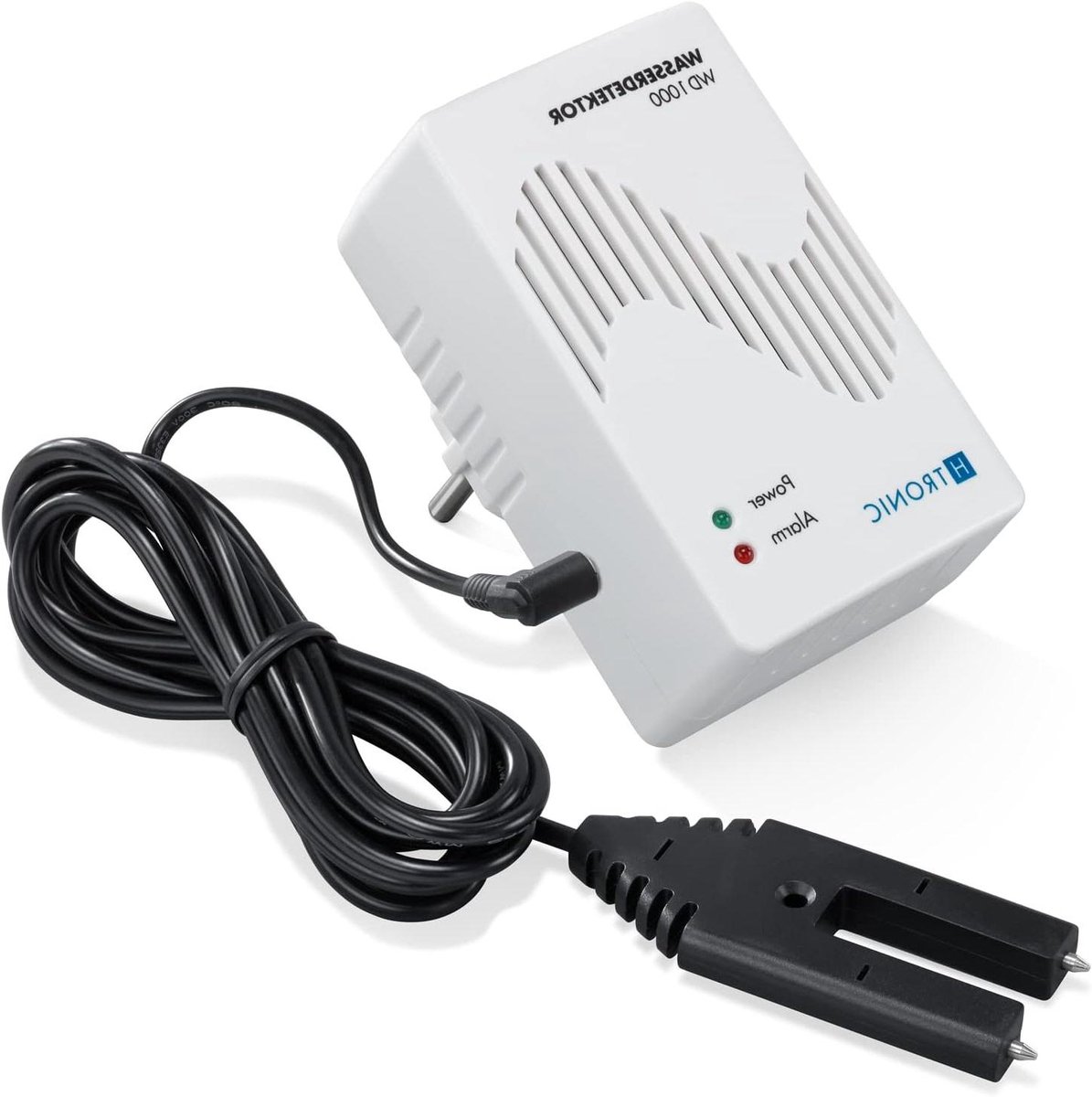 Watermelder met sensor - Lekdetector - Voorkom waterschade - Akoestisch en optisch alarm - 3 meter sensor - Wit