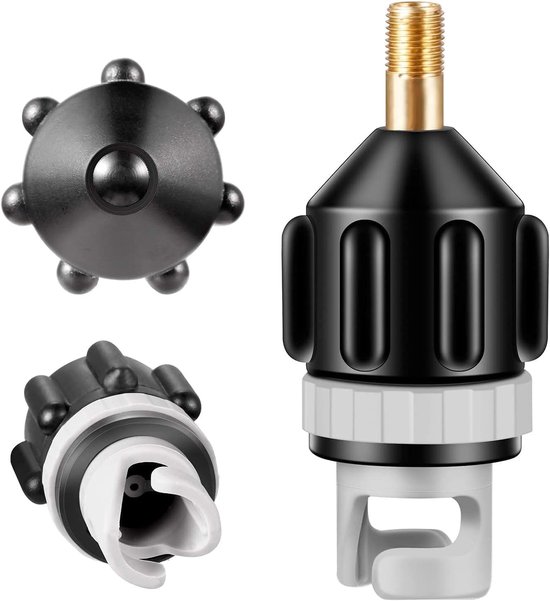 SUP Pomp Adapter - Boot Klep Verloop - Sneller Vullen - Universele Aansluiting - Compact Formaat - Zwart — afbeelding 4
