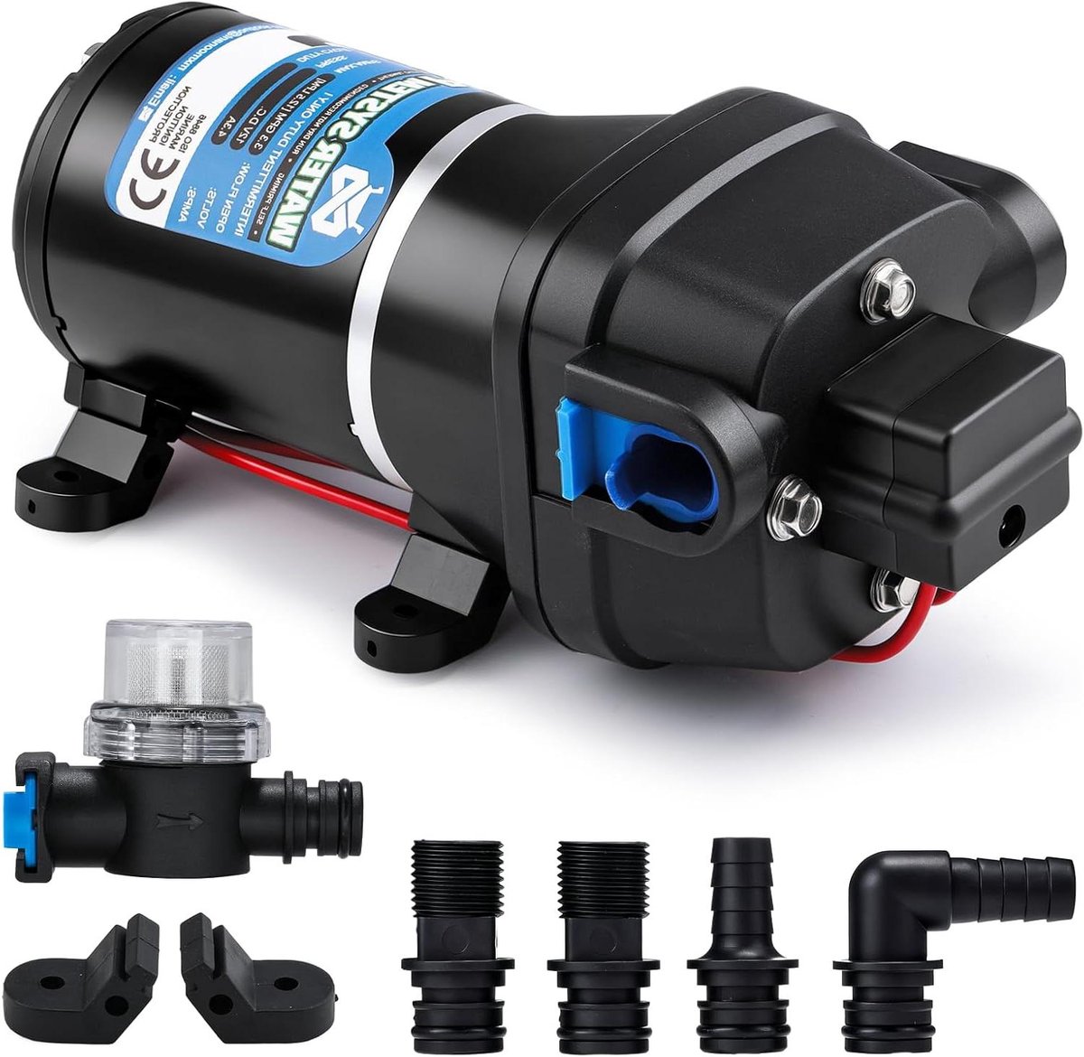 Automatische waterpomp - Herstel pomp - Vloeistofoverdracht - Overspanningsbeveiliging - 125 lpm - Zwart