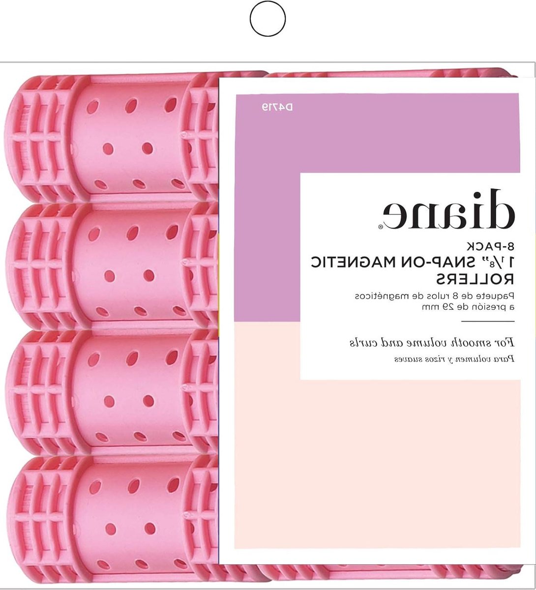 Krulspelden Set - Haarrollers - Haar Styler - Magnetische Kliksluiting - 1 1/8 Inch - Roze