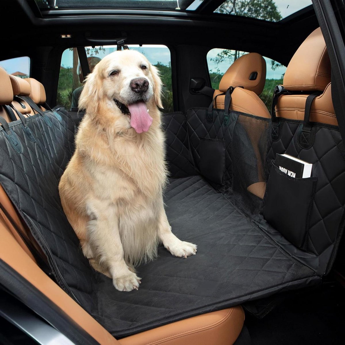 Honden autostoelhoes - Reisbed - Veilig reizen - Waterdichte bescherming - 61x45 cm - Zwart