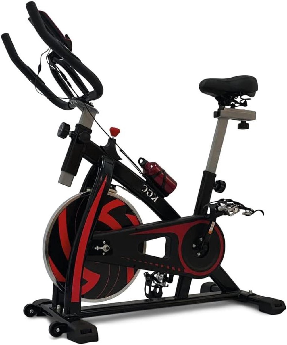 Hometrainer Fiets - Indoor Cycling - Thuis Fitness - 6kg Vliegwiel - Verstelbaar - Zwart