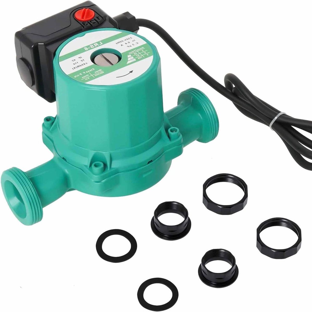 Circulatiepomp Warm Water - Verwarmingspomp Ketel - Water Verwarmen - Koperen Motor - 25-60/180 mm - Groen