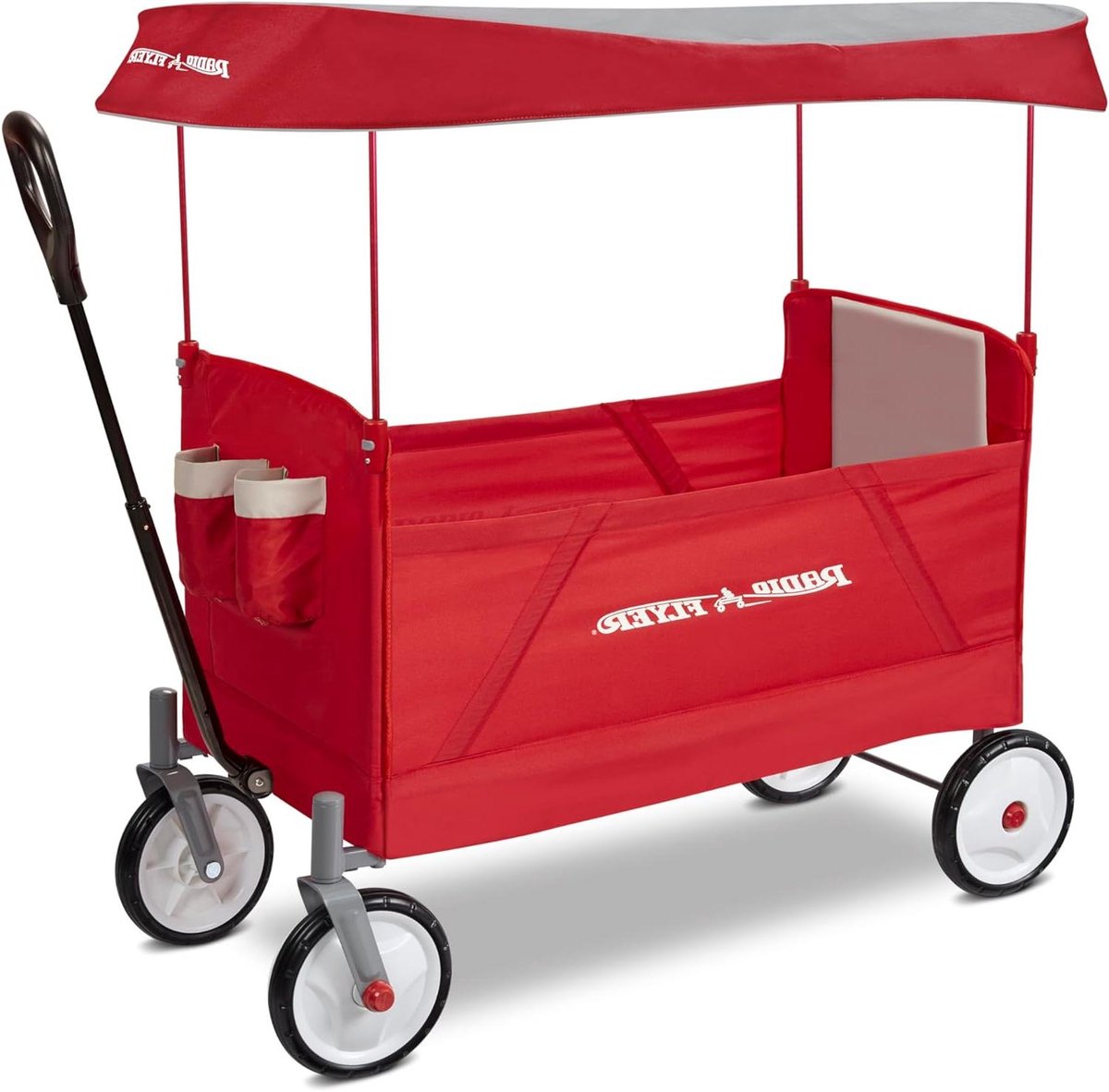 Kinderwagen Kar - Draagwagen - Buitenspelen - Met zonnedak - Opvouwbaar - Rood