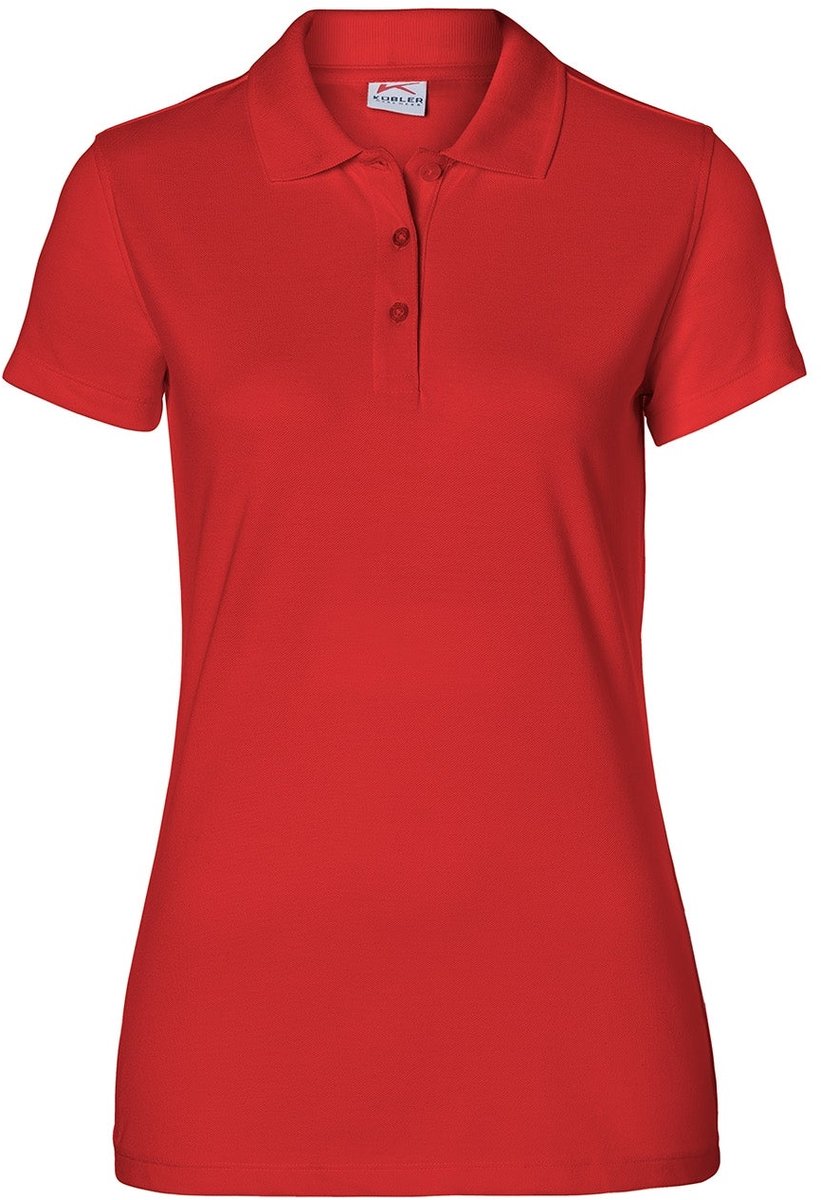 KÜBLER 50266239 Korte mouw Werkpolo DAMES Middenrood - Oeko Tex - 200 g/m²