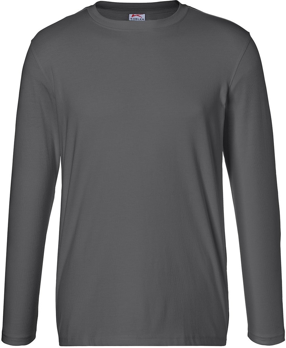 KUBLER 50256240 Lange mouw Werk T-shirt HEREN Antraciet - Krasvrij - OEKO TEX - 190 g/m²