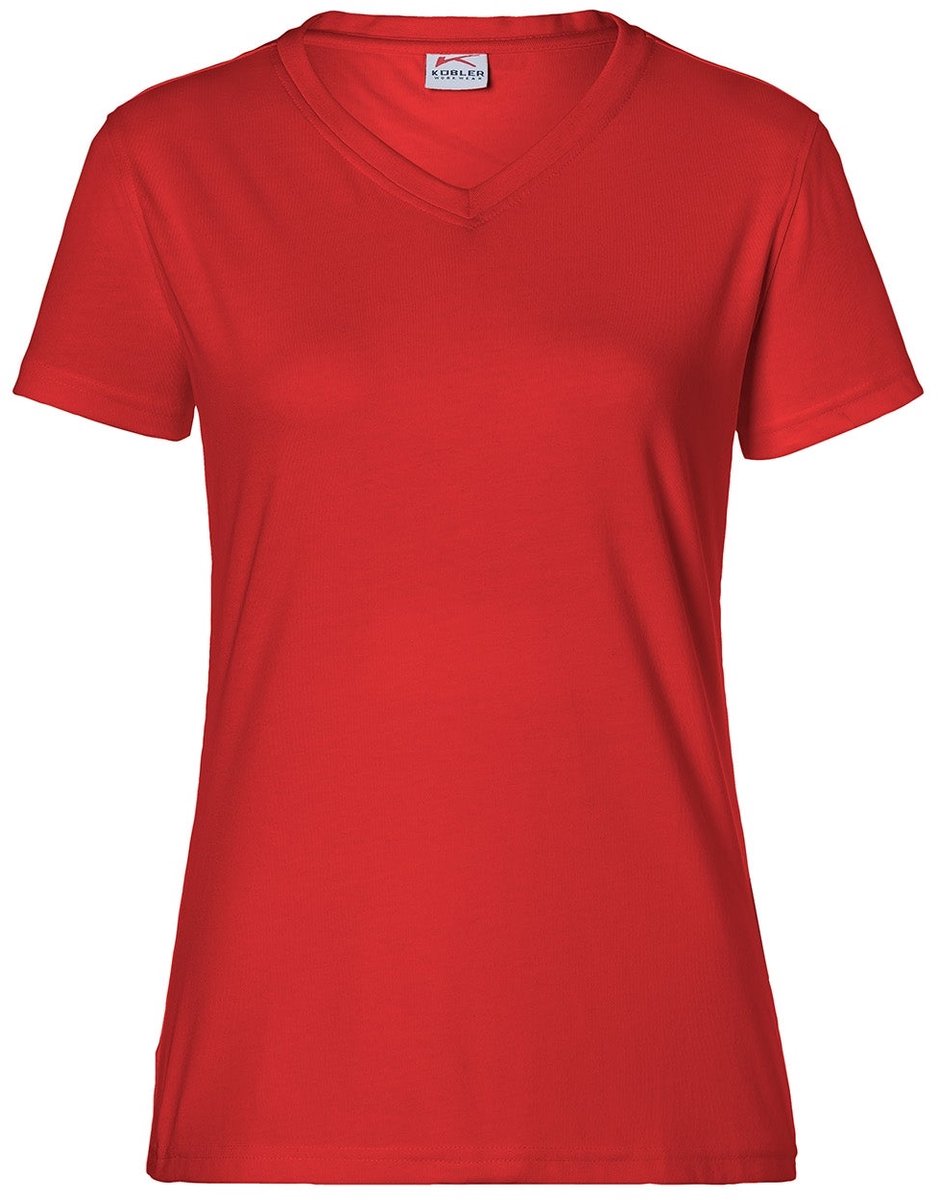 KUBLER 50246238 Korte Mouw Werk T-shirt DAMES Middelrood - Krasvrij - Oeko Tex - 160 g/m²