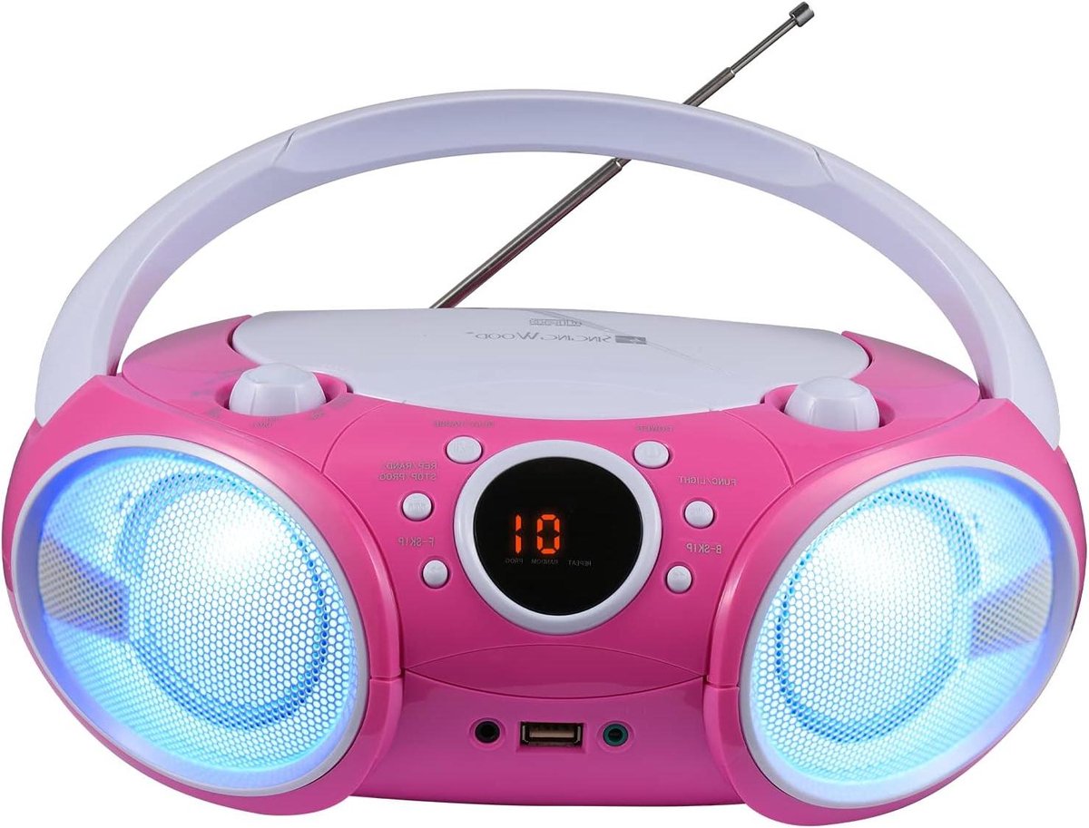 Draagbare CD Speler - Boombox Radio - Muziek Luisteren - Bluetooth Connectie - 30 x 23 x 12 cm