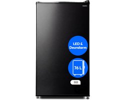 MEDION Kühlschrank 76 Liter, Freistehend - MD370009 - Dunkelgrau | 3 x Einlegeböden, 84.5cm Höhe, Türanschlag wechselbar, 2 Türfächer, höhenverstellbare Füße