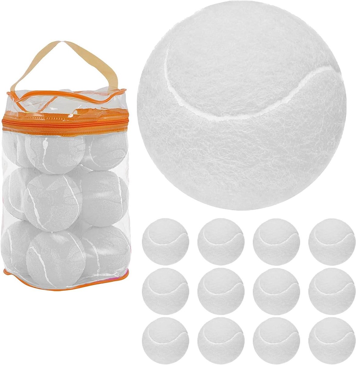 Tennisballen onder druk - Trainingsballen Vilten - Tennis Oefenen - Hoge Veerkracht - 12 stuks - Geel