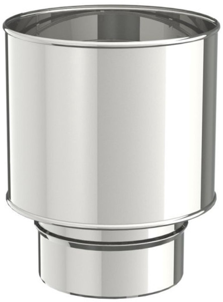 OPSINOX EWTB Kachelbuis Enkelwandig Inox Kap anti-wind (KAW) Ø150mm
