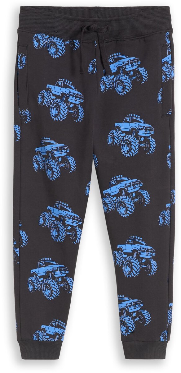 Tom Tailor - Basic joggingbroek met patroon - Maat 134 - grey blue monster truck design