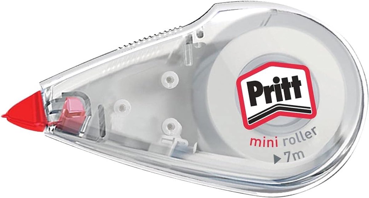 Thijox - Mini Correctieroller, Correctietape Wit, Compacte Roller met Precisiepunt, Direct Overschrijfbaar, 4,2 mm x 7 m voor Schrijven en Printpapier