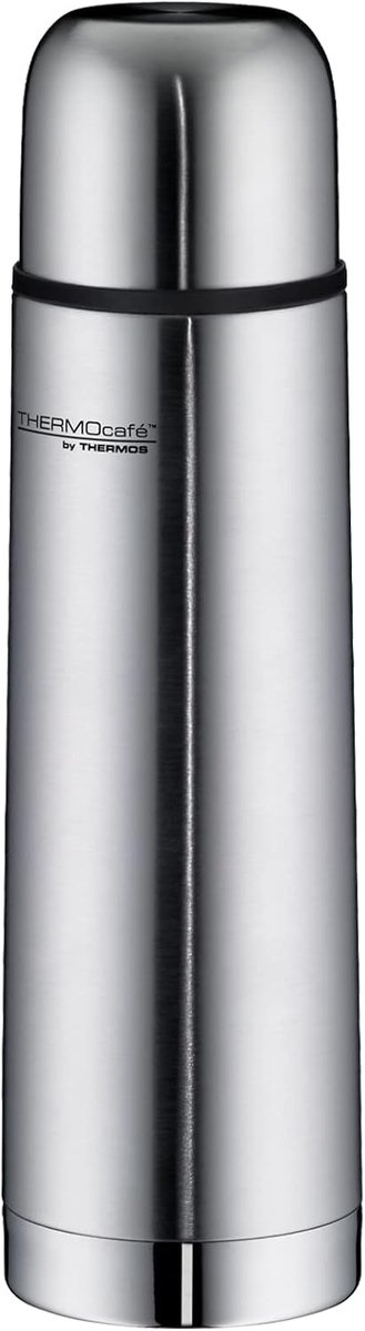 SnelShoppen - Thermosfles 0,50L Roestvrij Staal - 12 Uur Warm & 24 Uur Koud - Absoluut Dicht met Draaisluiting & Beker - Voor Universiteit, School, Ka