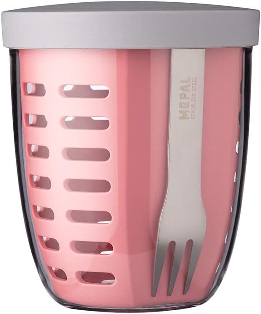 Thijox - Lunchtrommels voor Vers Fruit en Groenten - Inclusief RVS Vork - Ideaal voor School, Werk, Sport en Picknick - Compact en Handig - 500ml - Gr