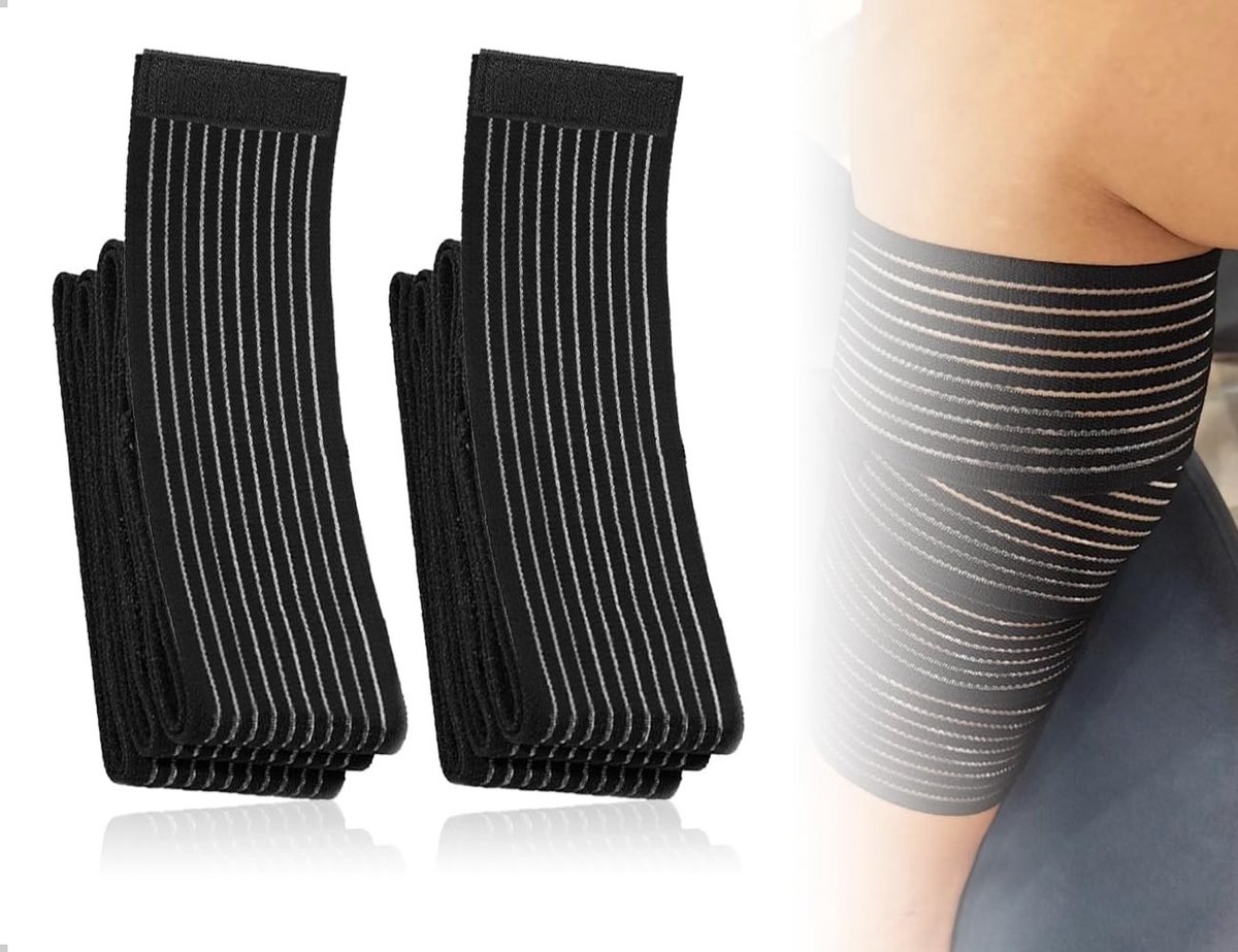 Dailygoods- Kniebandage - 2 Stuks - Verstelbare Elastische Kniesteunbanden - Ondersteuning Knie - Ademend Materiaal - Ergonomisch Ontwerp - Kniebrace