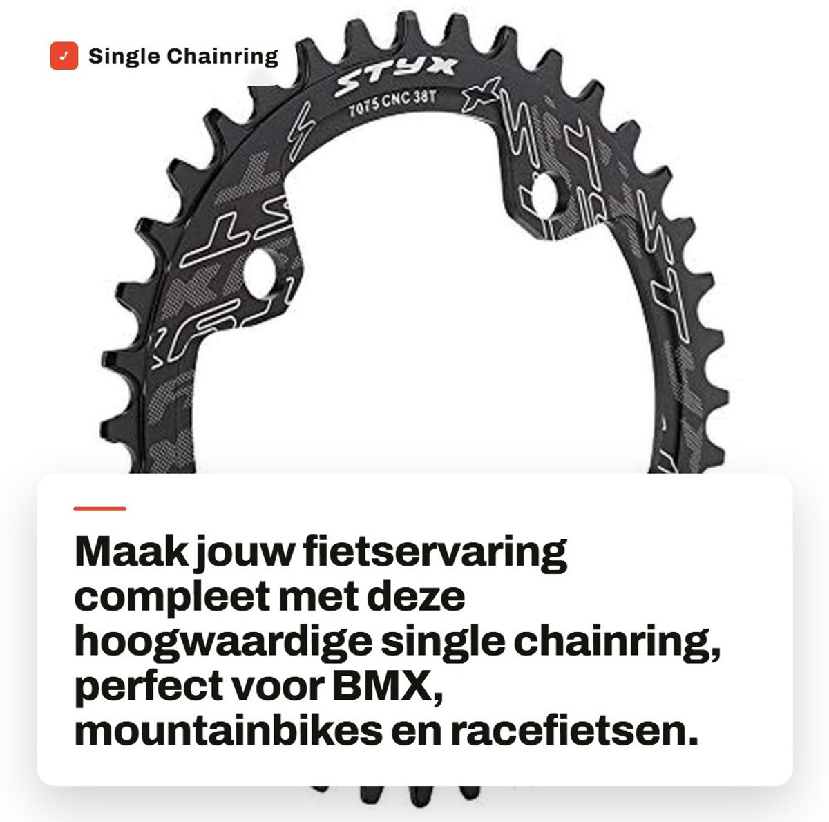Dailygoods- Kettingblad Aluminium Legering 32/34/36/38T - Narrow Wide - 104 BCD - BMX/MTB - Lichtgewicht - Eenvoudige Installatie - Fiets Kettingblad