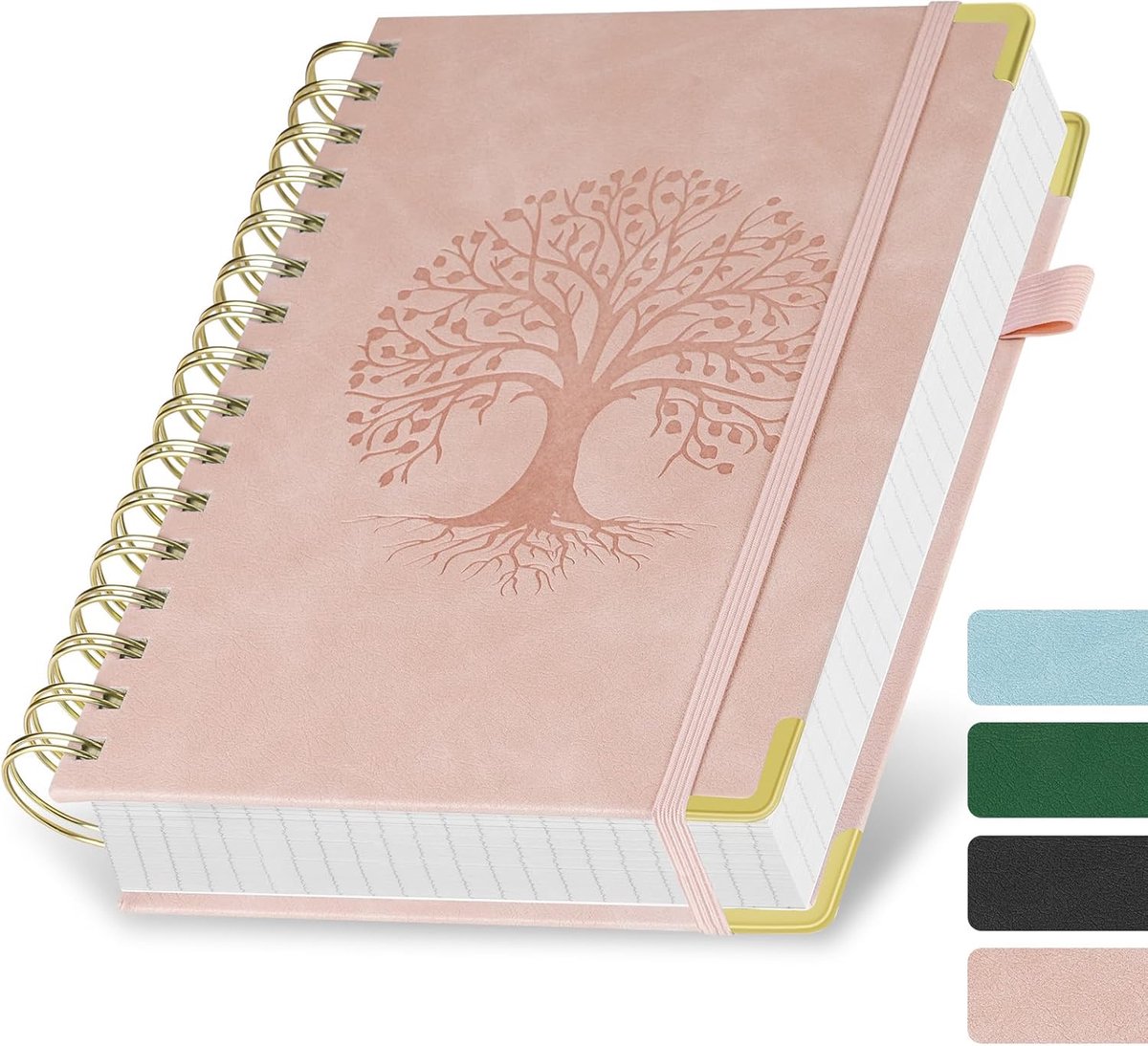 Notitieboek A5 met raster - Spiraalbinding - 100 gsm papier - Compacte planner voor school - ShopVlot