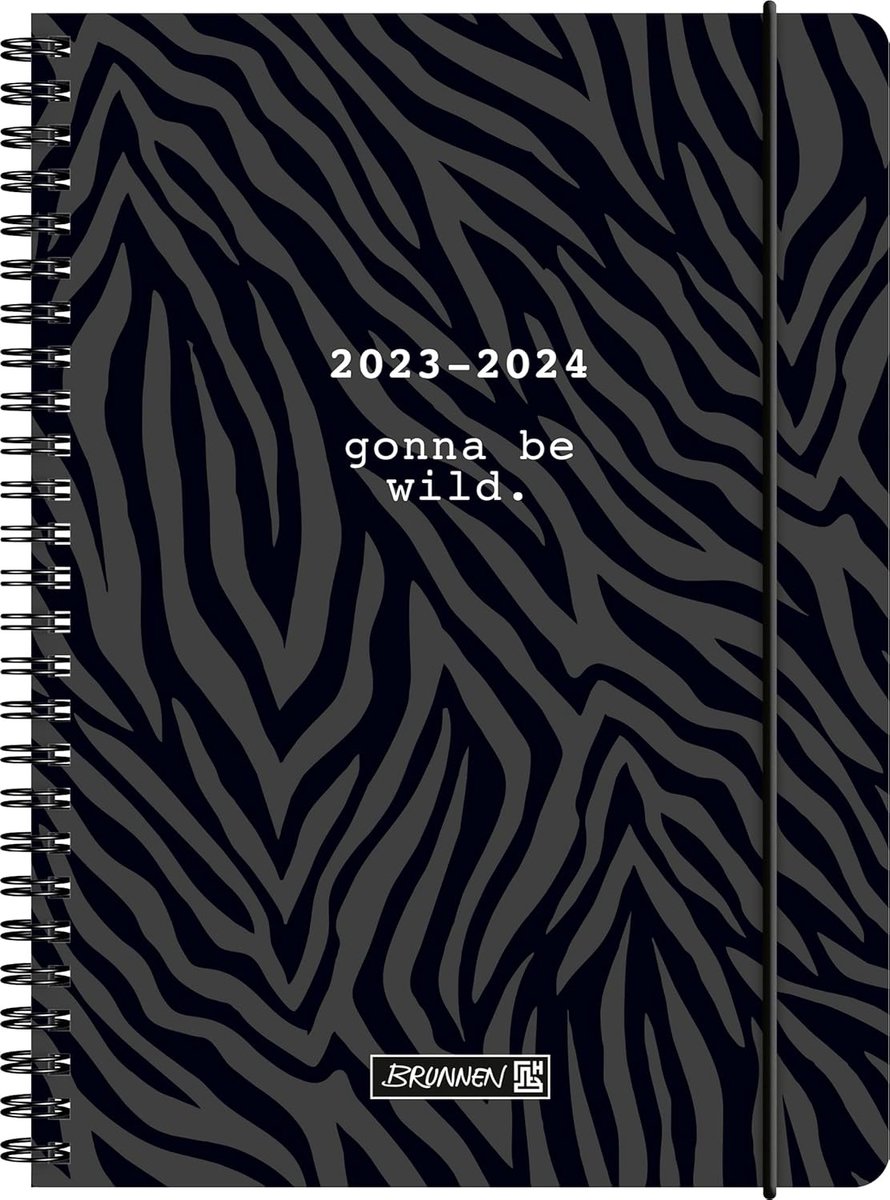 Thijox - Schoolagenda Wild 2023/2024 A5 - Zwart - 2 Pagina's per Week - 208 Pagina's - Inclusief Vakantiedata Nederland en Omringende Landen
