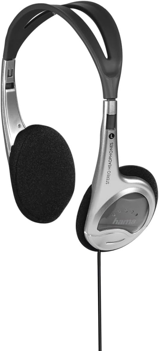 Thijox - On-Ear Hoofdtelefoon HK-229 met Super Bass, 70g Lichtgewicht, Stereo Geluid, 150cm Kabel, Vergulde 3,5 mm Jack, Zilver