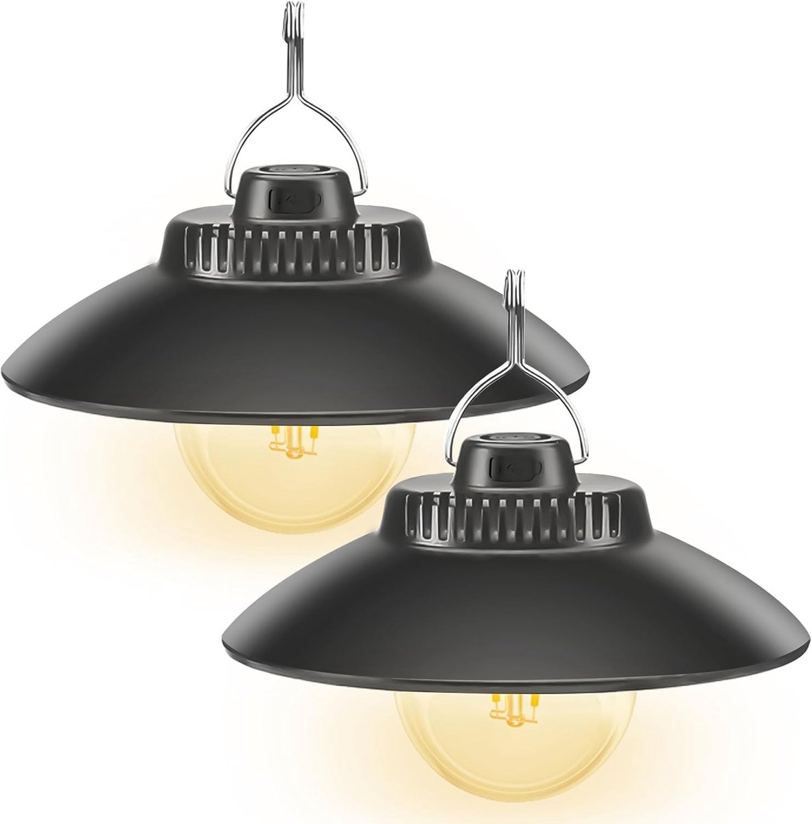 Asfrode Camping Light Rechargeable 2 Pieces LED Camping Lamp with Hook Waterproof USB Rechargeable Camping Lantern - ShopVlot