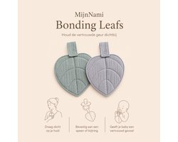 MijnNami Bonding Leaf Lagune - 2 Speendoekjes Baby voor Speenkoord & Speen - 100% Biologisch Katoen