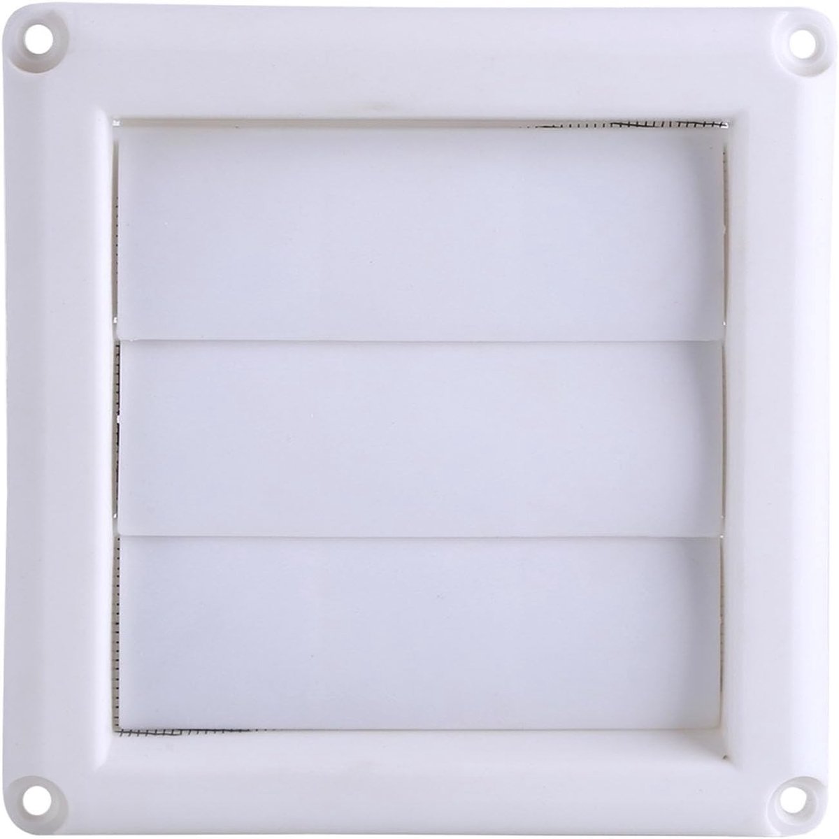 Ventilatierooster Vierkant 15x15 cm, Witte Plastic Luchtventilatie met Filter voor Wand en