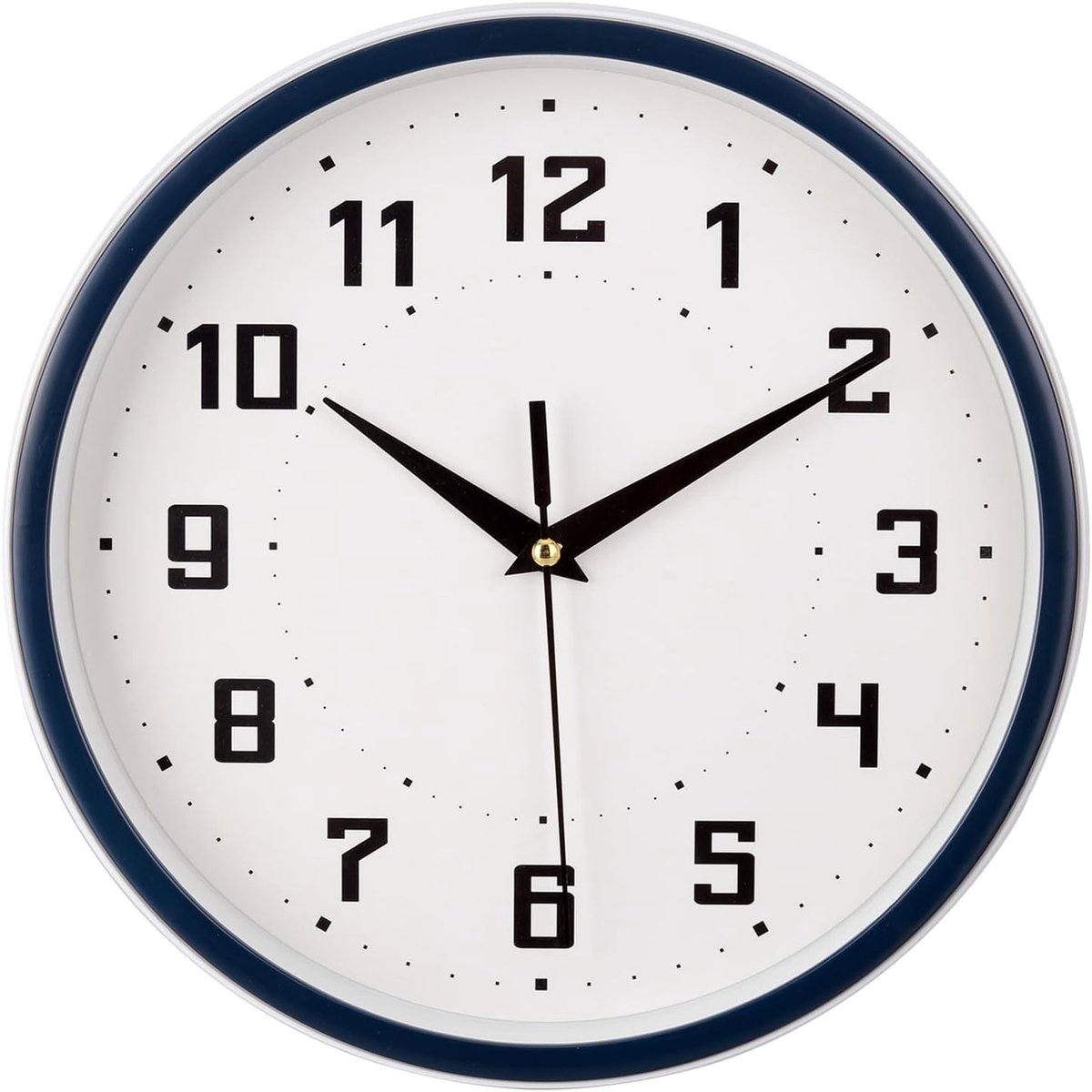 Stille Ronde Wandklok 9 Inch - Moderne Decoratieve Klok voor Slaapkamer, Kantoor en Keuken - Blauw, Non-Ticking Design