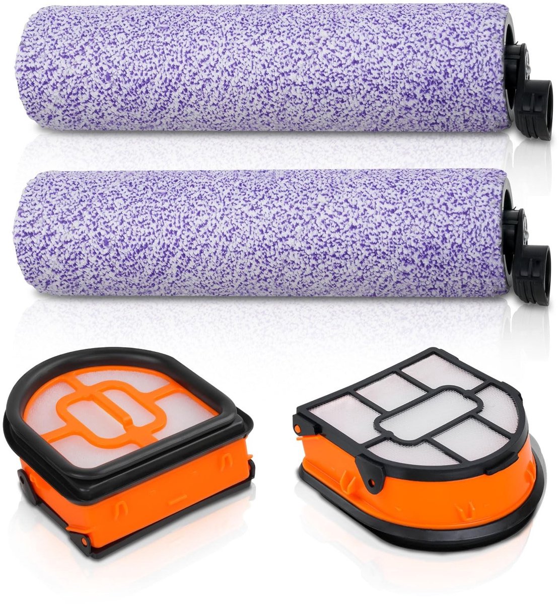 Inovra- Borstelrol Set - 2 Microvezel Borstelrollen - 2 HEPA-Filters - Geschikt voor Shark HydroVac XL - Antiklit Technologie - Wasbaar en Herbruikbaar - Stofzuigerborstel