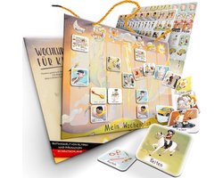 Thijox - Jubi® Weekplanner voor Kinderen - Magnetische Kalender met 100+ Magneten - Bevorder Zelfstandigheid en Cognitieve Vaardigheden - Ideaal voor