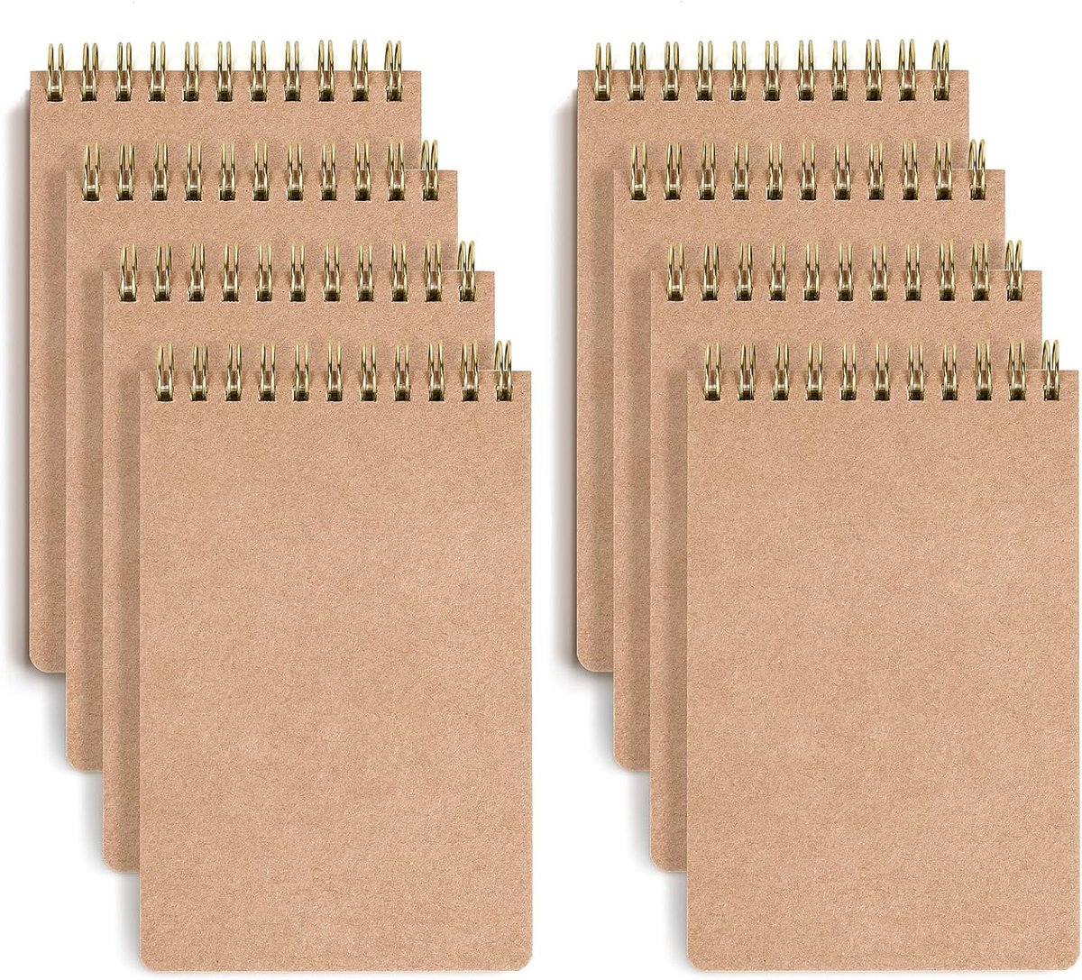 Thijox - Notitieblok A6 Blanco 8 Stuks - Spiraalblok 80 Vellen/160 Pagina's - Premium Papier - Ideaal voor Schetsen, Notities, Dagboek - Cadeau voor C
