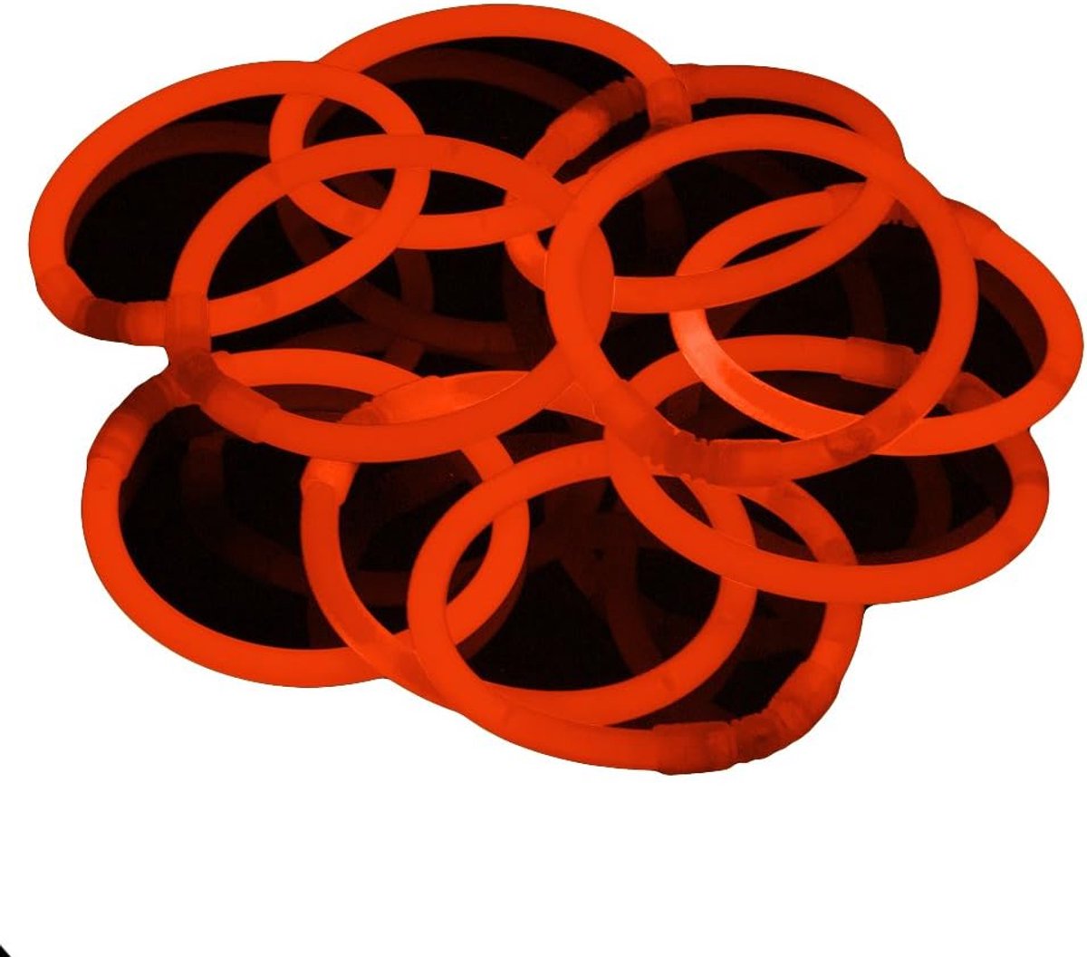 SnelShoppen - Glowstick Armbanden 100 stuks - Kniklicht Armbanden Veilig en Niet Giftig - Oranje Kleur - Perfect voor Feest, Kinderen, Camping en Tuin