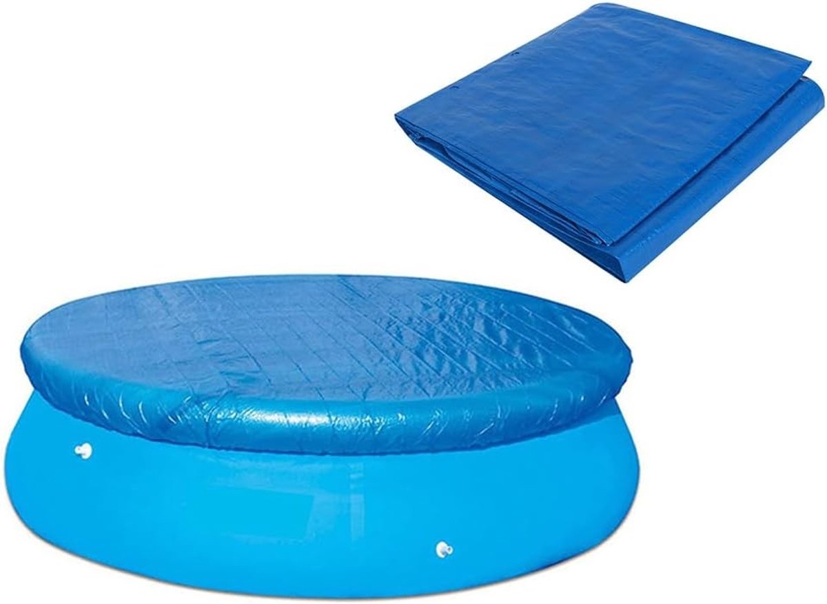 Ronde 2-in-1 zwembadafdekking van PE met touw - Waterdicht en stofdicht - Diameter 183 cm voor optimale bescherming van zwembaden, UV-bestendig en weerbestendig