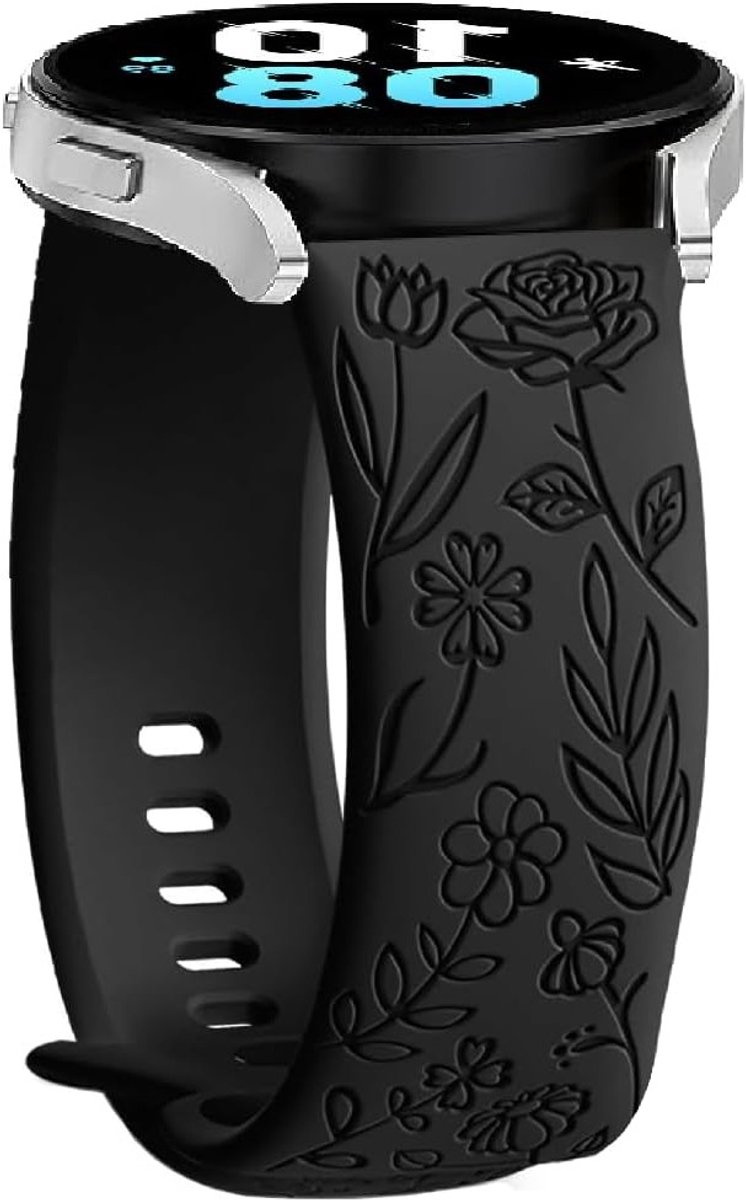 Stijlvolle 22mm Silicone Armband voor Suunto 5 Peak, 9 Peak en Race - Vervangende Horlogeband met Bloemenpatroon voor Comfort en Duurzaamheid thumbnail 6